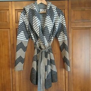 Anthropologie hooded sweater wrap jacket